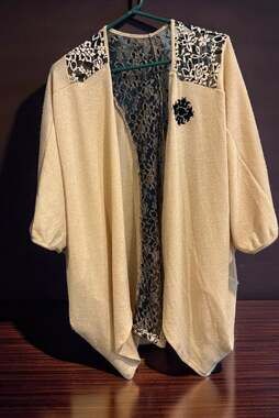 Harley-Davidson Women's Peach Lace Back Kimono Cardigan